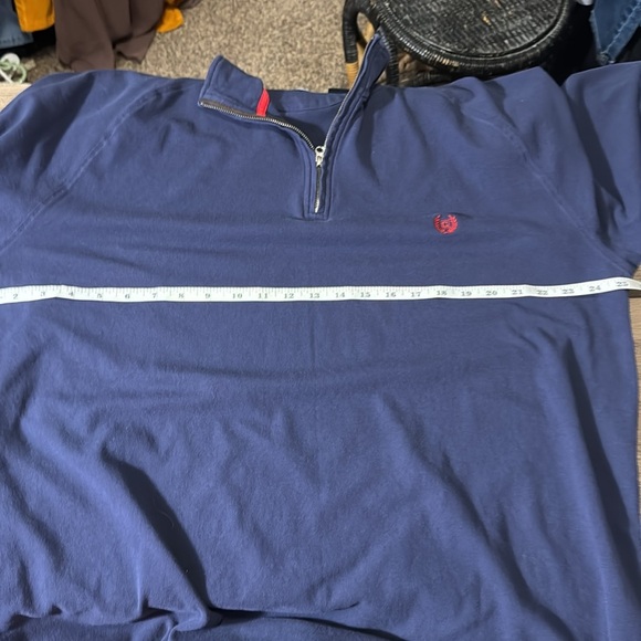 Chaps quarter zip pullover‎ sweatshirt men’s XXL blue - Picture 11 of 13